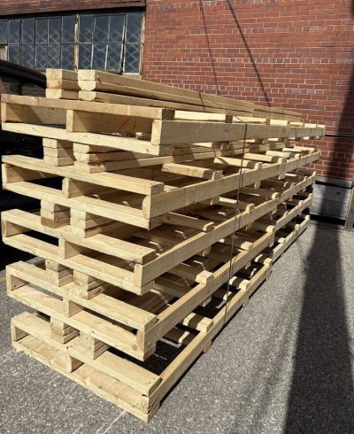 Pallets with Supports Being Shipped Together